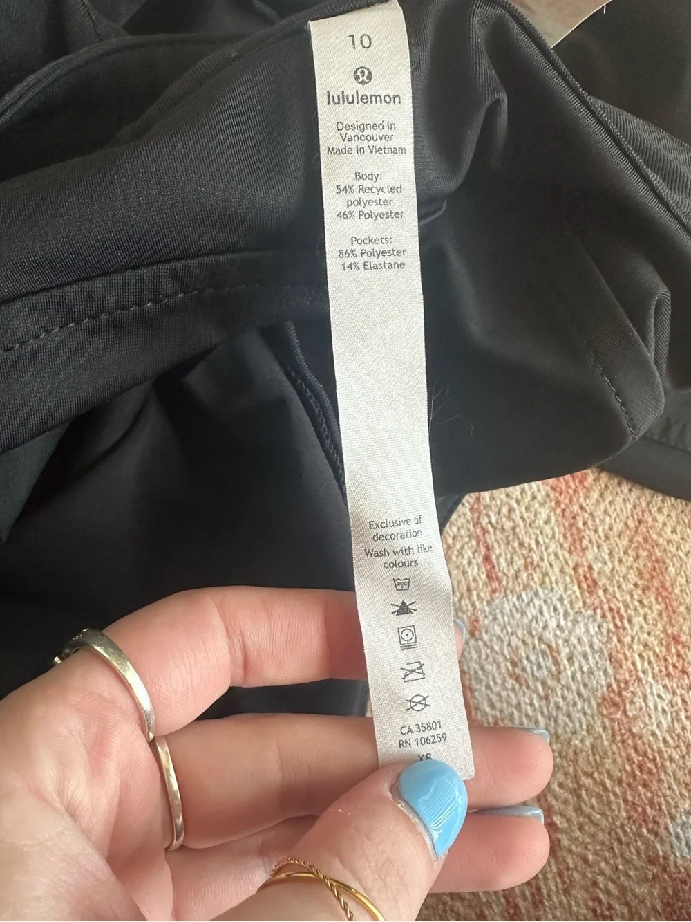 Lululemon City Sleek 5 Pocket 7/8 Pant Black W5CZIS Warpstream size 10